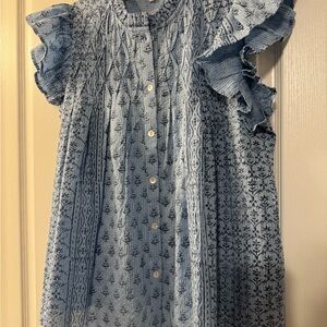 Ivy Jane Blue Patterned Blouse